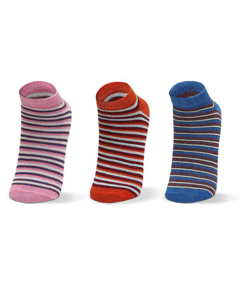     			Williwr Women's Multicolor Cotton Striped Combo Low Cut Socks