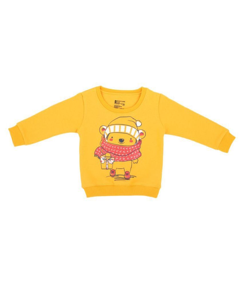     			Bodycare Kids Infant Girls Yellow Printed Sweatshirt