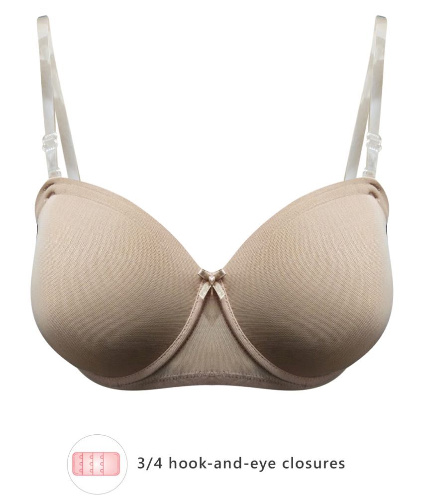     			Clovia Lace Push Up Bra - Beige Single