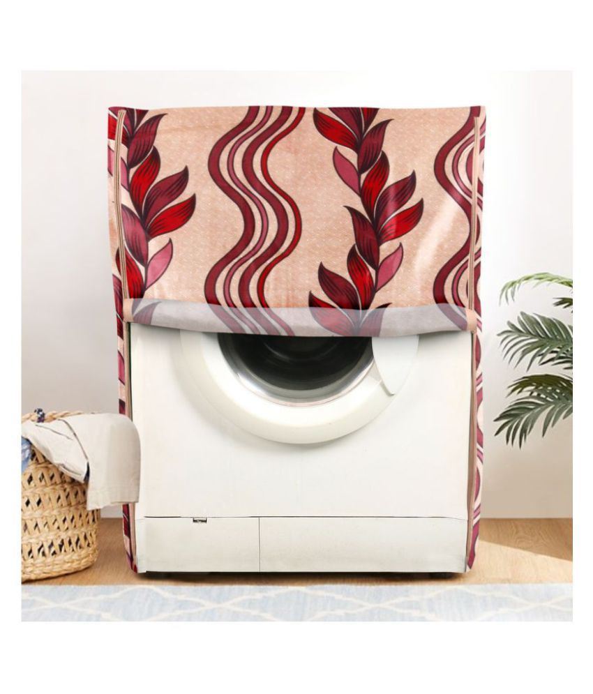     			E-Retailer Single Polyester Red Washing Machine Cover for Universal 7 kg Front Load