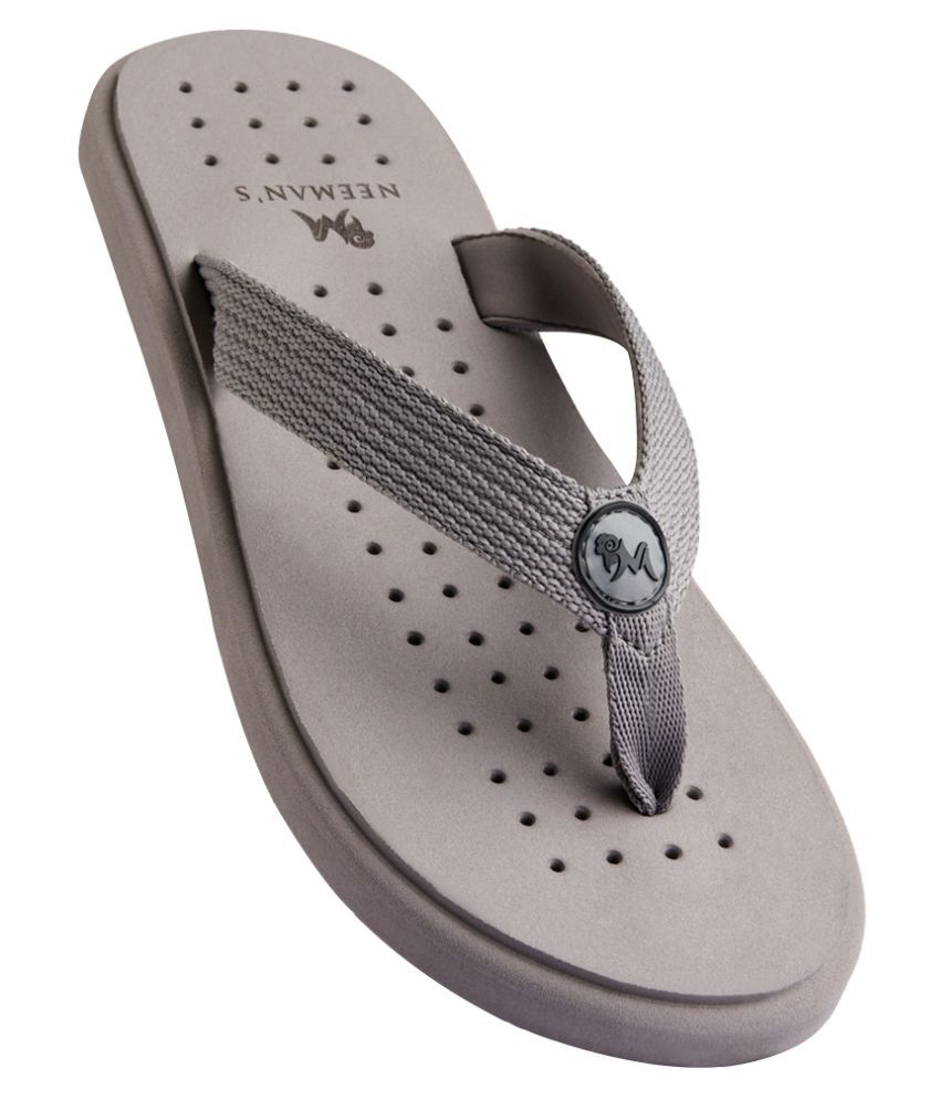     			Neemans - Grey Fabric Thong Flip Flop