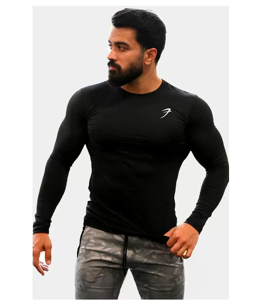 Fuaark Compression Black Tshirt For Men