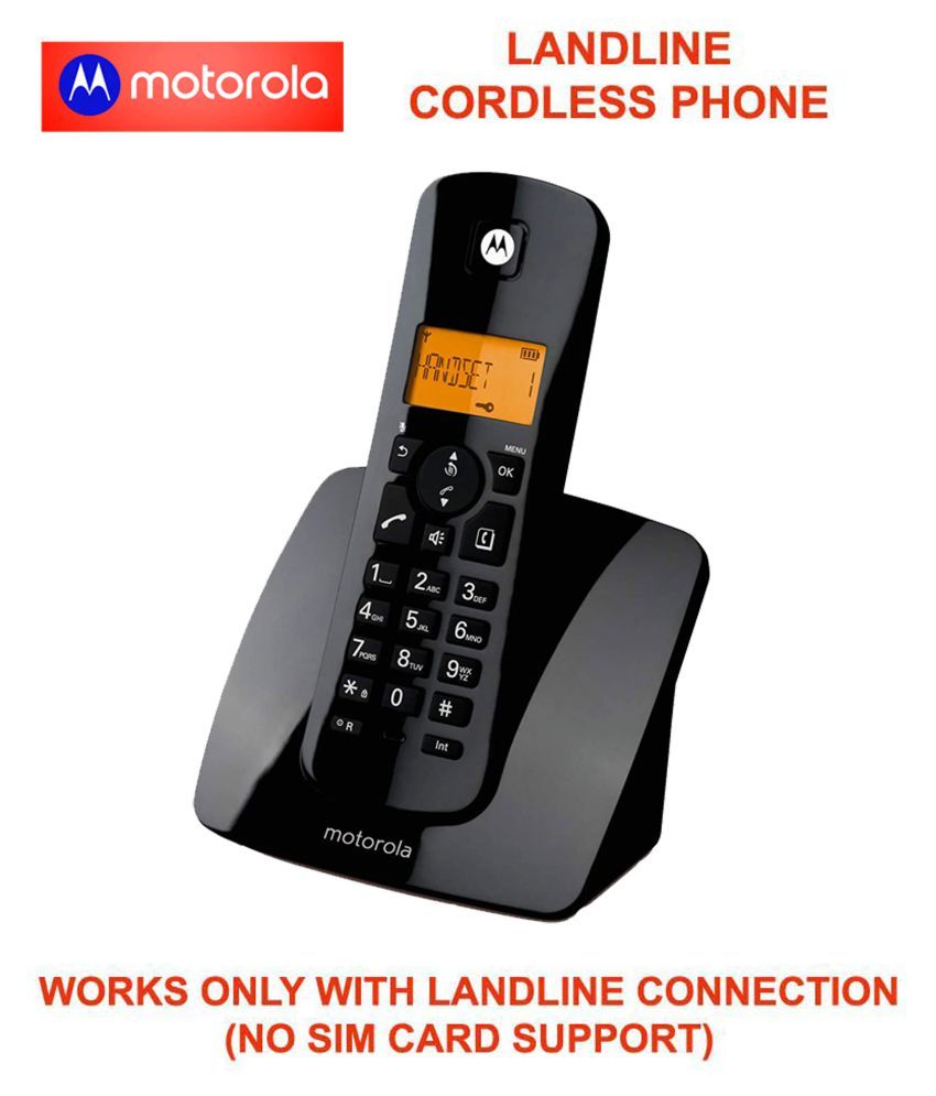 Buy Motorola C401I Cordless Landline Phone ( Black ) Online at Best