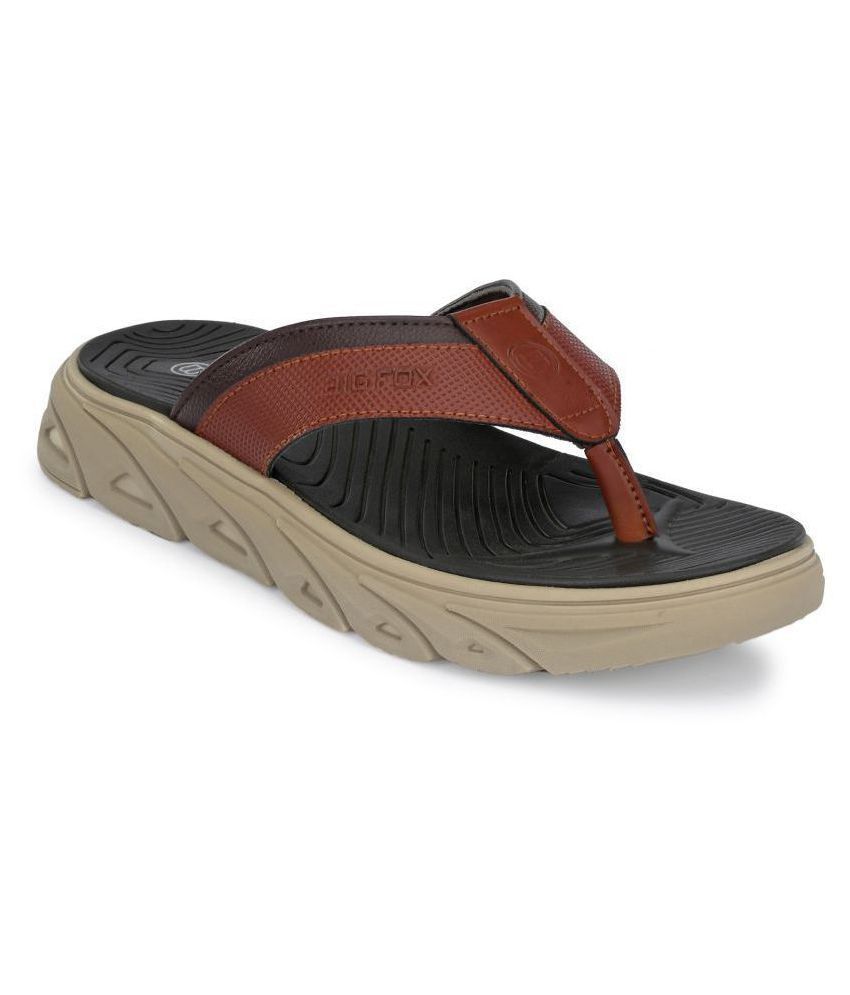     			Big Fox - Tan PU Thong Flip Flop