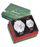 Jainx Silver Day and Date Functioning Dial Analogue Watch For Couples