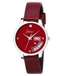 Jainx - Red Leather Analog Womens Watch