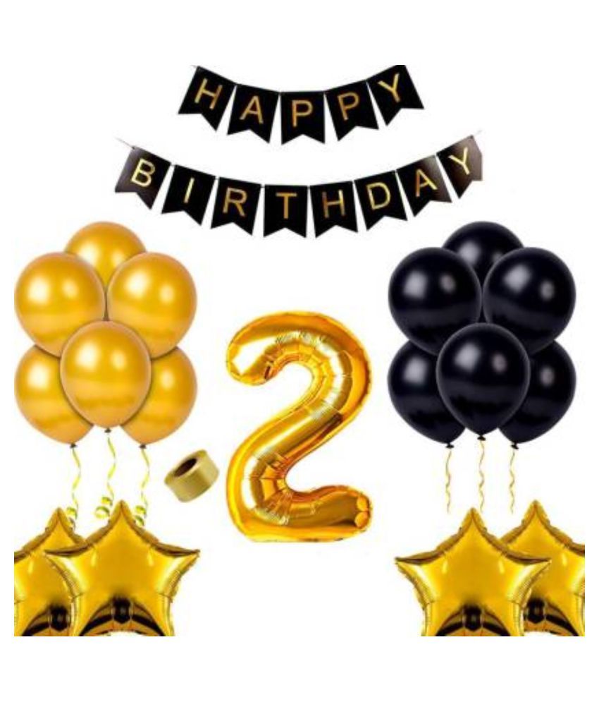     			KR Second/2nd Happy Birthday Banner Combo/Kit Pack For Party Decorations (Pack Of 49)