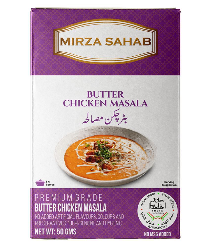     			Mirza Sahab Butter Chicken Masala Instant Mix 50 gm Pack of 4