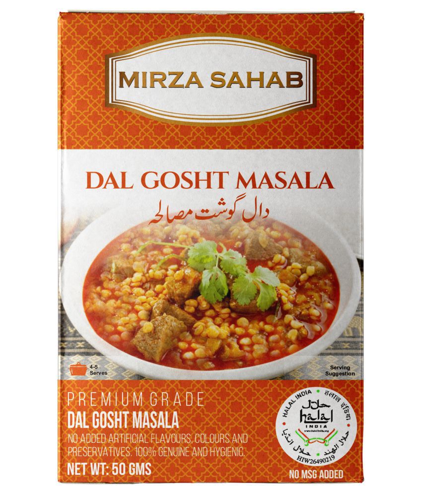     			Mirza Sahab Dal Gosht Masala Instant Mix 50 gm Pack of 4