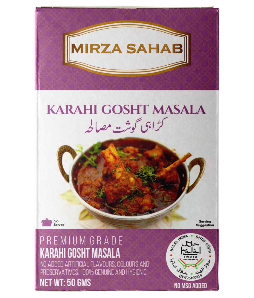     			Mirza Sahab Karahi Gosht Masala Instant Mix 50 gm Pack of 4