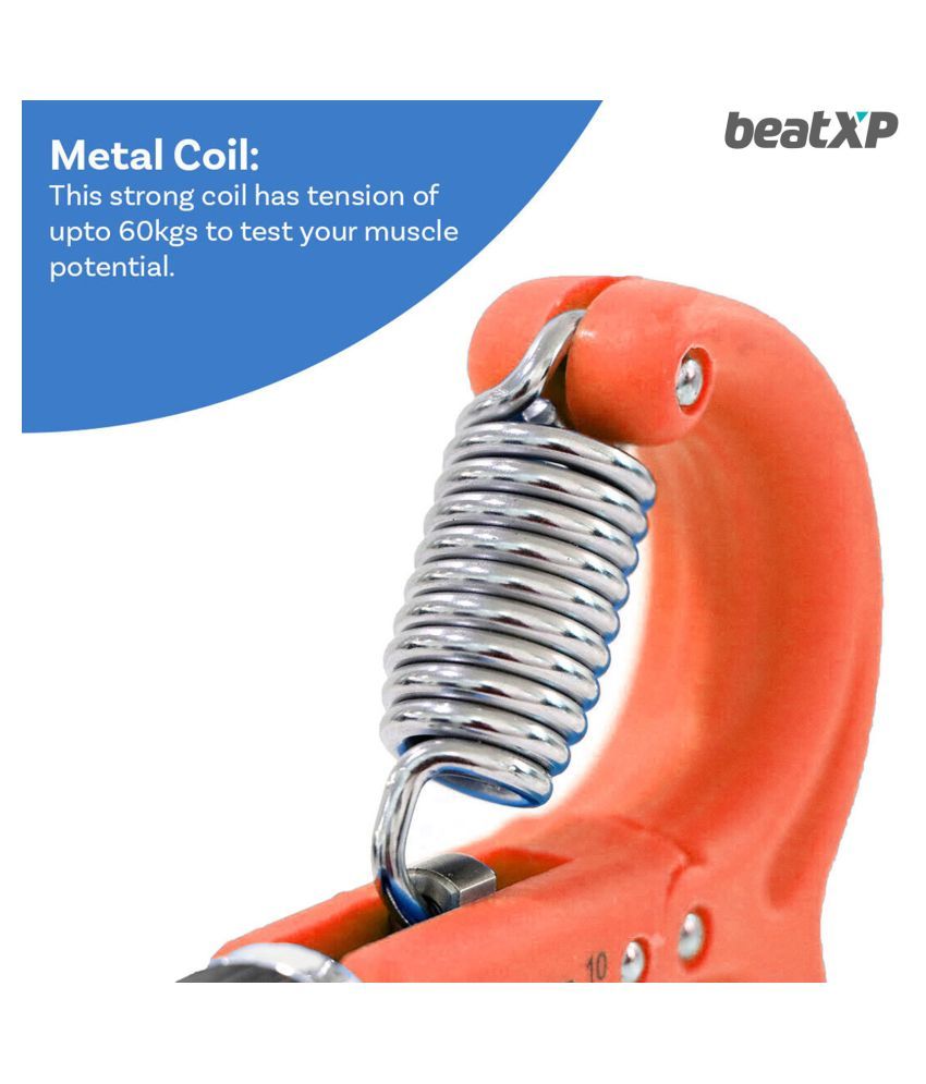 beatXP Hand Grip Strength Trainer Adjustable Forearm Strengthener