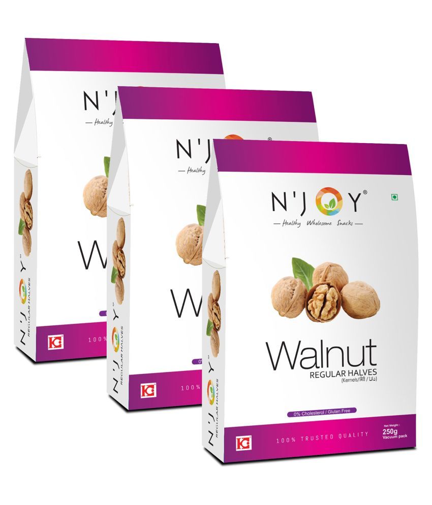     			N'joy Walnuts Reqular Halves,750g (250x3) Pack of 3