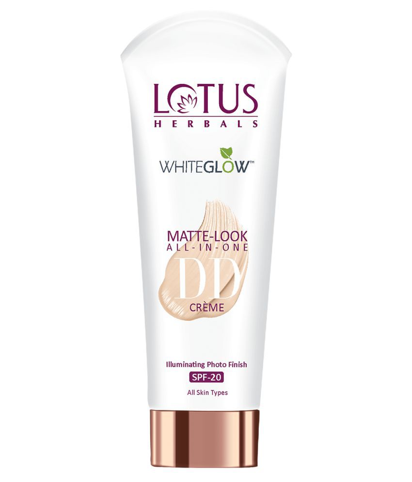     			Lotus Herbals Whiteglow Matte Look All In One DD Cream, Natural Beige, SPF 20, 30g