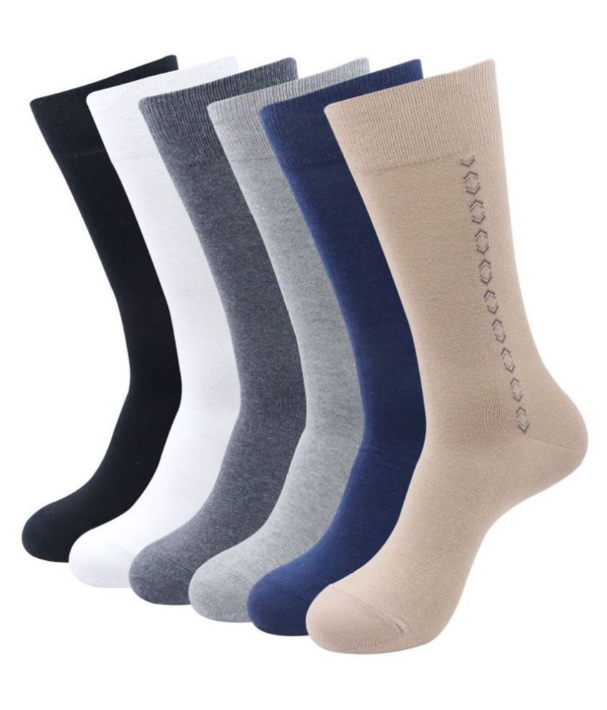     			Balenzia - Cotton Men's Printed Multicolor Mid Length Socks ( Pack of 6 )