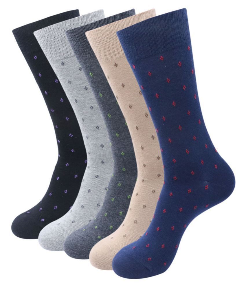     			Balenzia - Cotton Men's Printed Multicolor Mid Length Socks ( Pack of 5 )