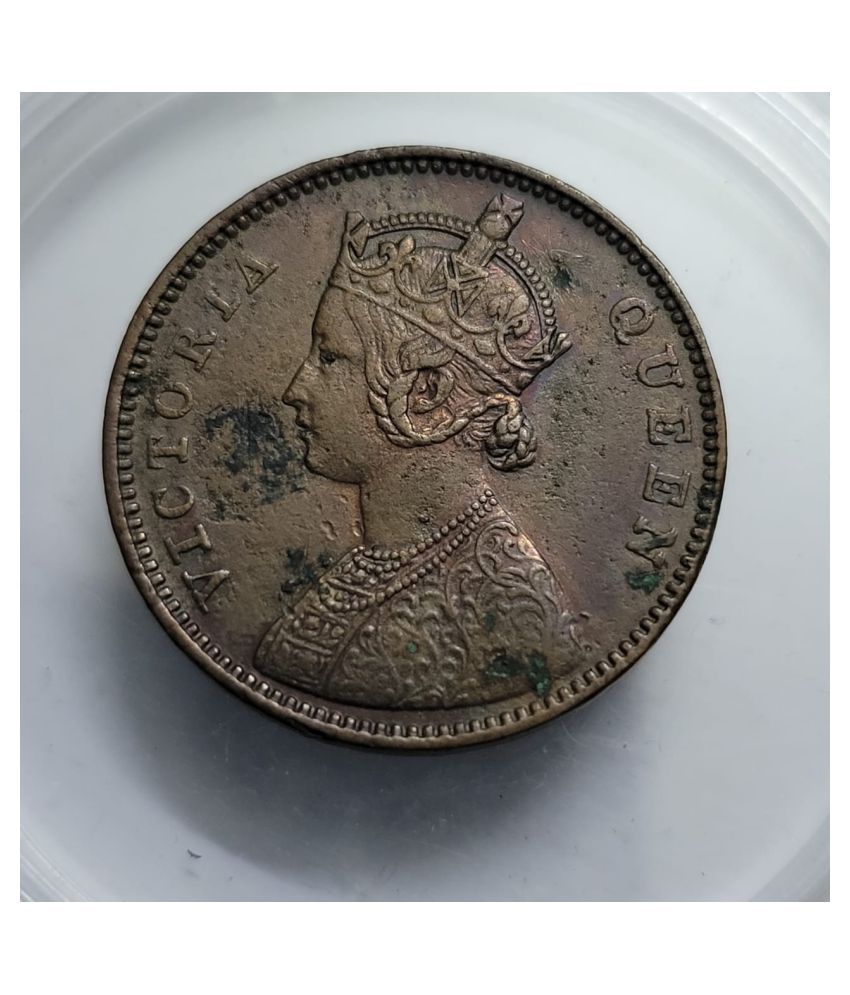     			British India One Quarter Anna 1862 Copper Coin High Grade