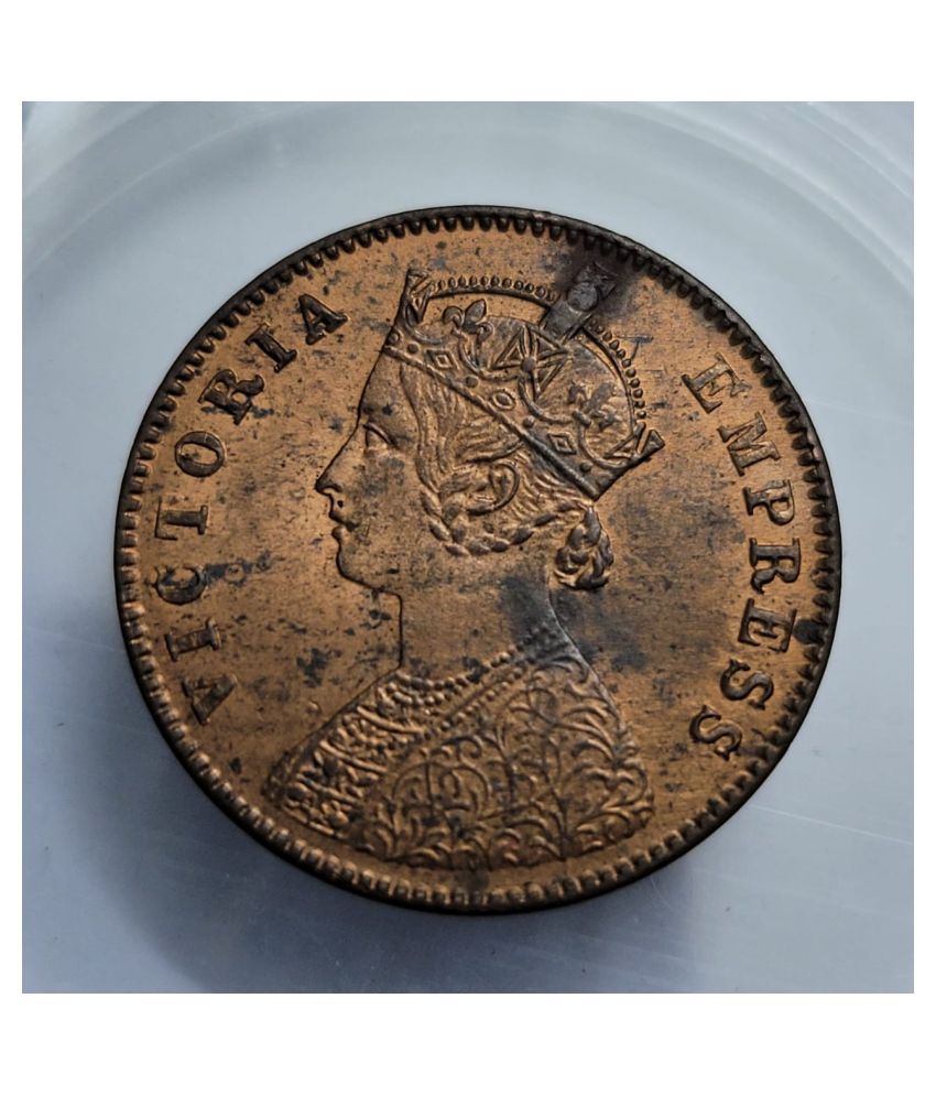     			British India One Quarter Anna 1901 Copper Coin High Grade UNC