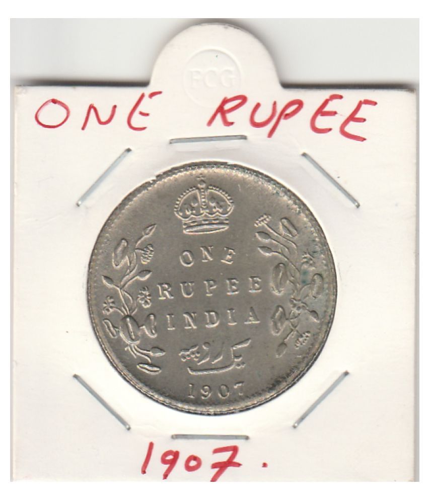     			NUMISMATTECLY  RARE AND COLLECTIBLE -ONE RUPEE   C01N -1907,BEAUTIFUL C01N ,EDWARD VIITH KING EMPERROR  C01N BY BRITISH INDIA, IN FINE CONDITION  HIGHLY COLLECTIBLE .CHECK PICTURE CAREFULLY AND THEN ORDER,PLEASE DONT PLACE FAKE ORDER.WIGHT-11 GRAM.