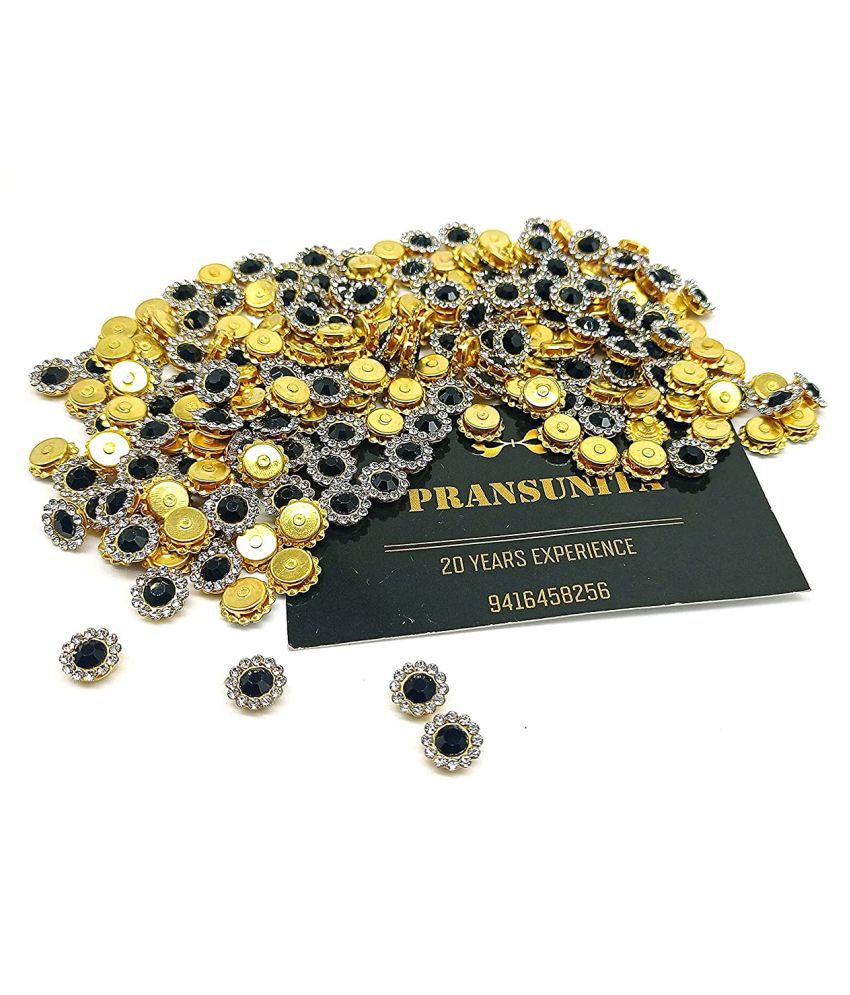     			PRANSUNITA 190 Pcs Zarkan Flower Shape Claw Cup Sew on Rhinestone Crystal Glass Beads Buttons Stones for Jewellery Making, Dress Decoration, Crafts & Embroidery Works, Belt and Shoes,