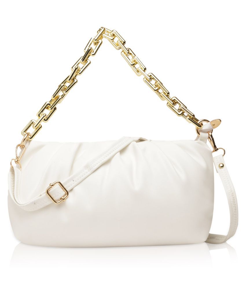 ELMA PURSE White Artificial Leather Sling Bag