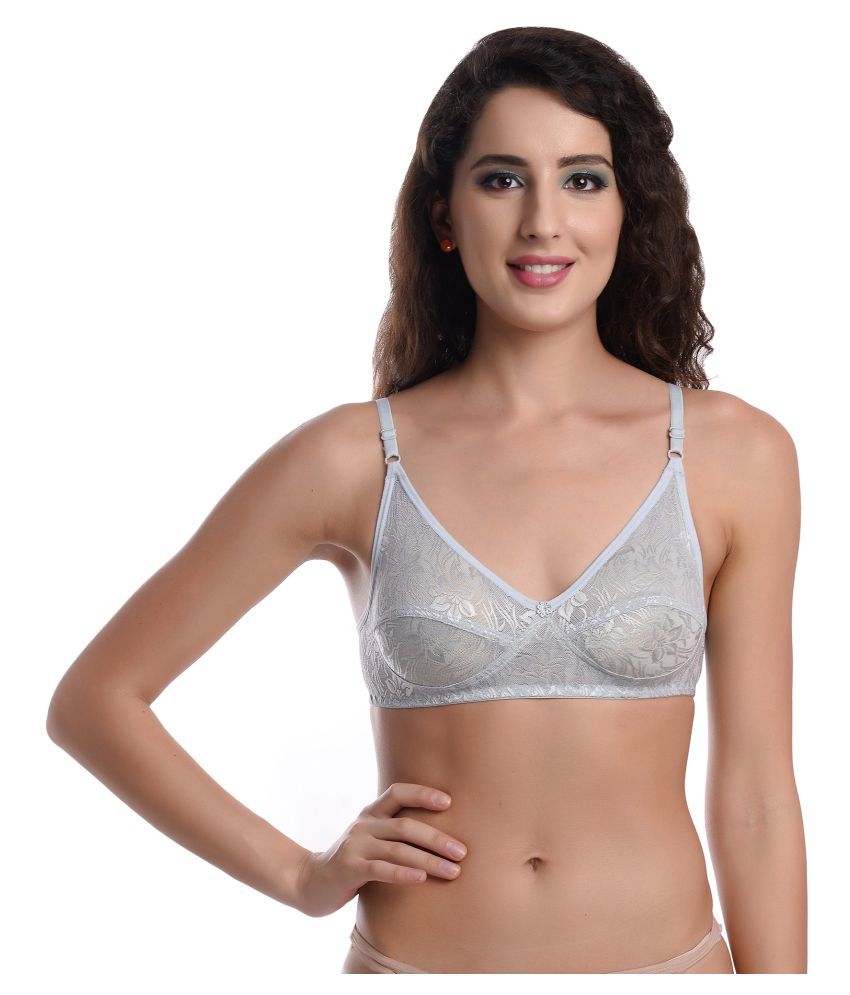     			Madam Net/Mesh Non Padded Women's T-Shirt Bra ( Grey )