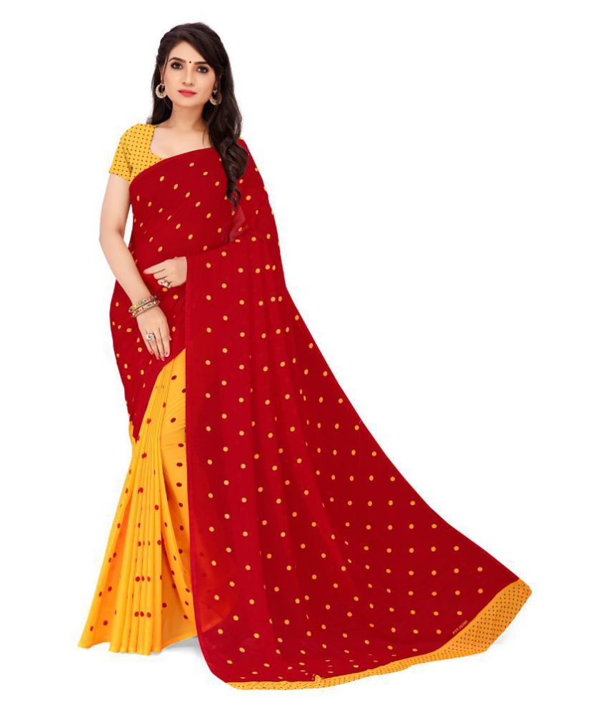     			ANAND SAREES - Multicolor Georgette Saree With Blouse Piece (Pack of 1)