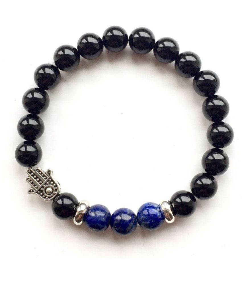     			8 mm Protection & Peace Lapis Lazuli Hamsa Bracelet