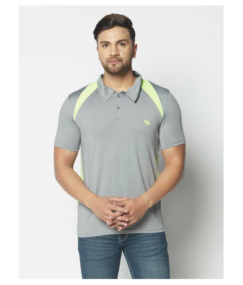 Glito Grey Polyester T-Shirt Single Pack