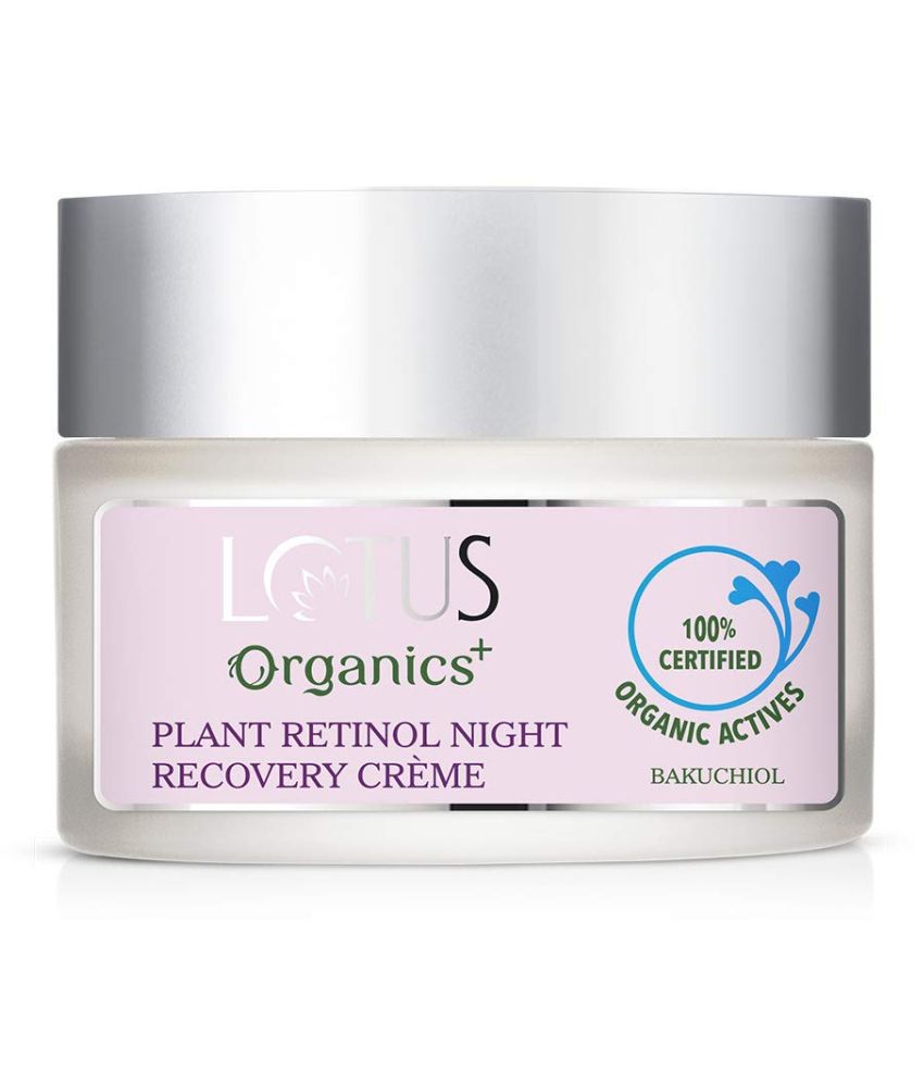     			Lotus Organics+ Bakuchiol Plant Retinol Recovery Night Cream, Reduces Fine Lines & Wrinkles, 50g