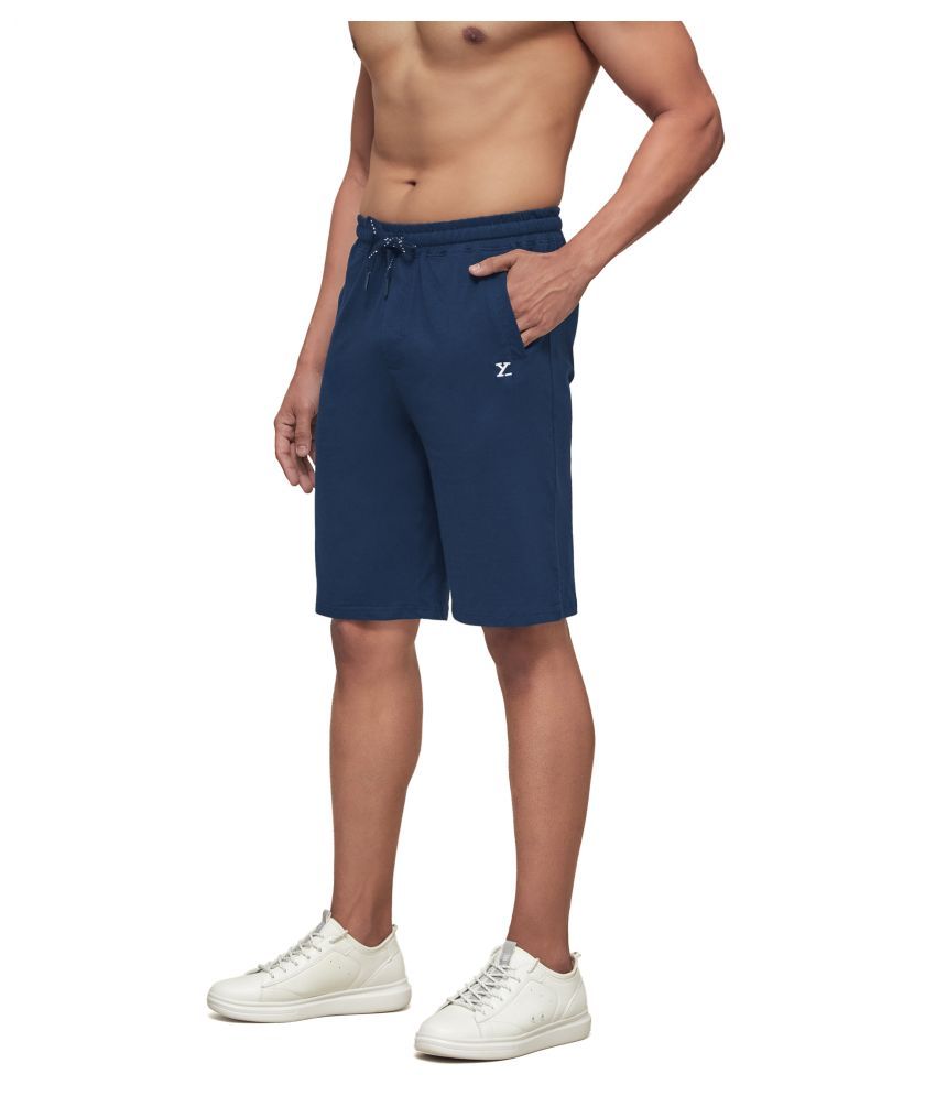     			XYXX Blue Cotton Men's Shorts ( Pack of 1 )