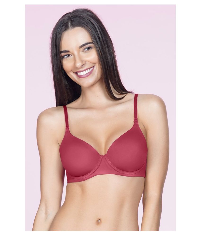     			Amante Polyamide T-Shirt Bra - Red Single