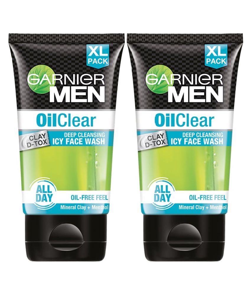 Garnier Men Oil Clear Deep Cleansing Icy Facewash, Pack of 2, 300g