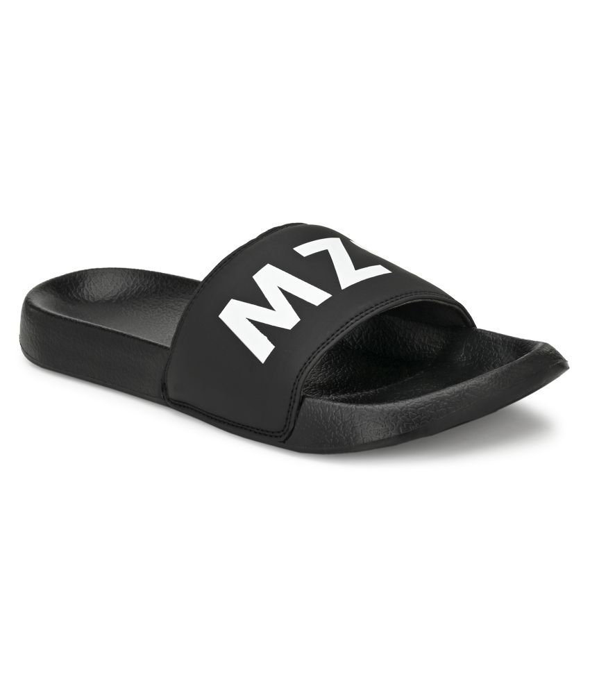     			MUZZATI - Black  Slide Flip flop