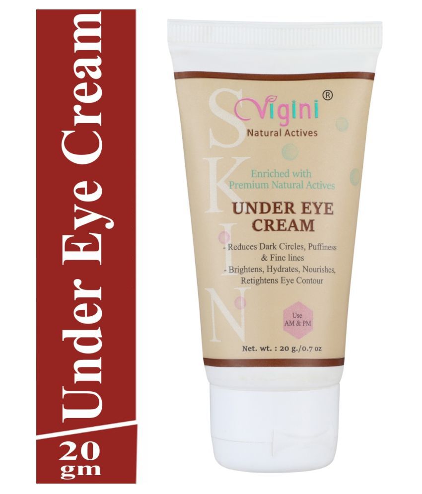 Vigini Bye Bye Dark Circles Skin Glow Wrinkle Gel Cream Remove Puffiness Fine Line, Papaya, Argan Oil Eye Roller 20 mg