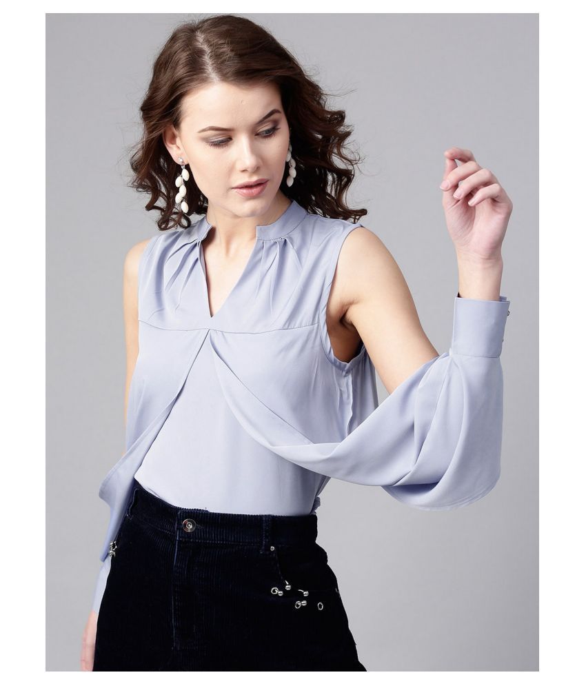     			Zima Leto Polyester Regular Tops - Blue Single