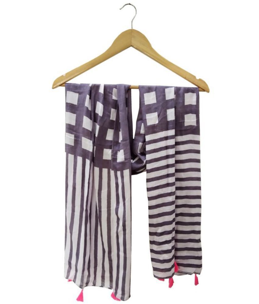     			JVNINE Gray Viscose Scarves ( Single Pack )