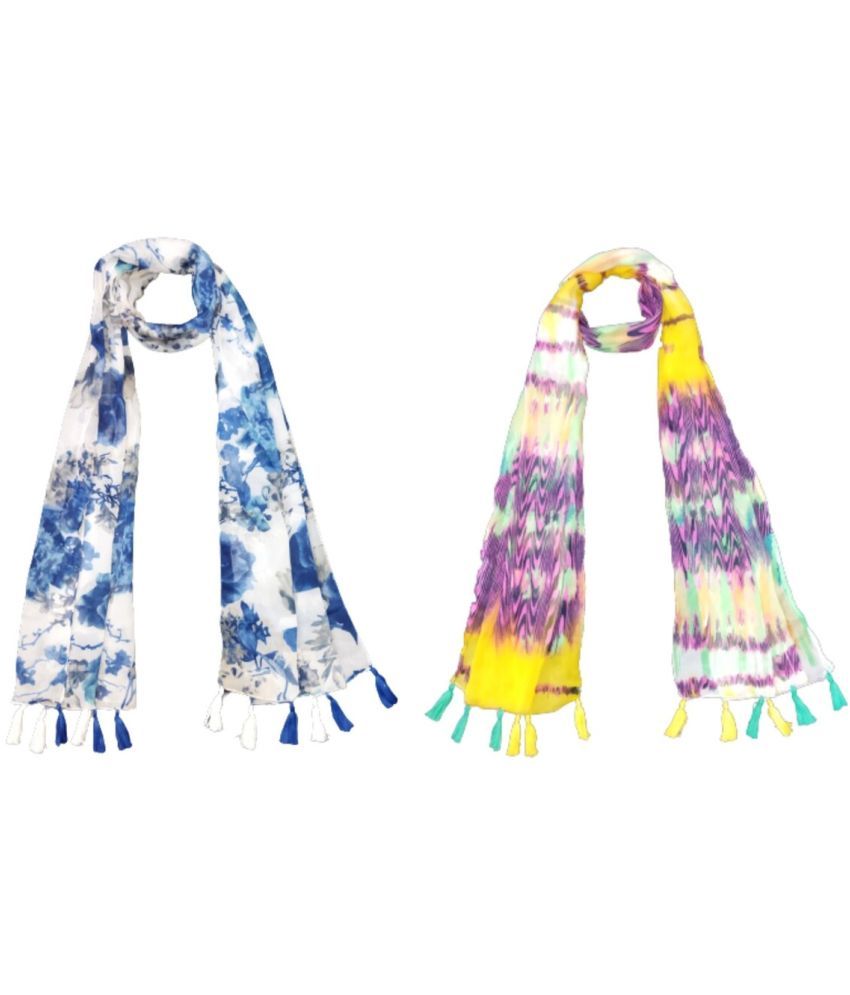     			stolevilla Multi Printed Poly Cotton Yarn Stoles ( Pack of 2 )