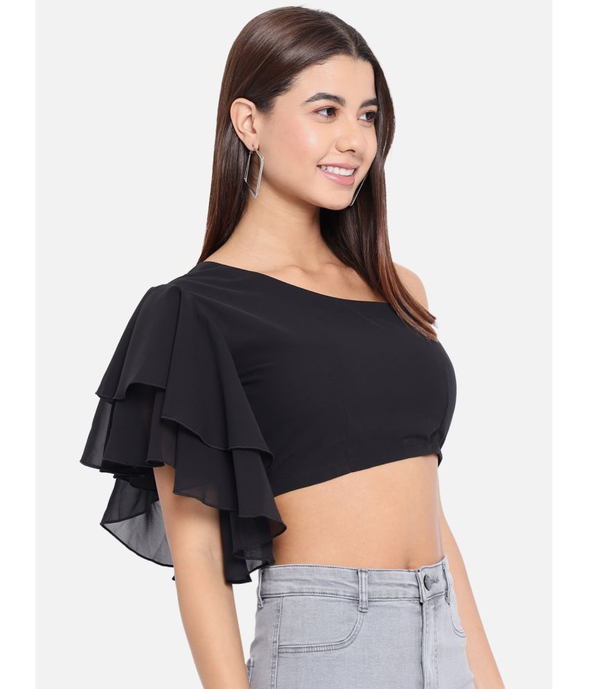     			ALL WAYS YOU - Black Polyester Women's Crop Top ( )