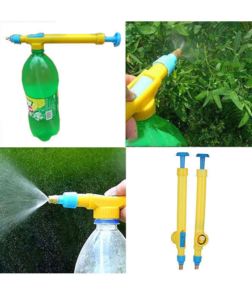 Adjustable High Pressure Garden Pump Bottle Spray Gun Pack Of 2