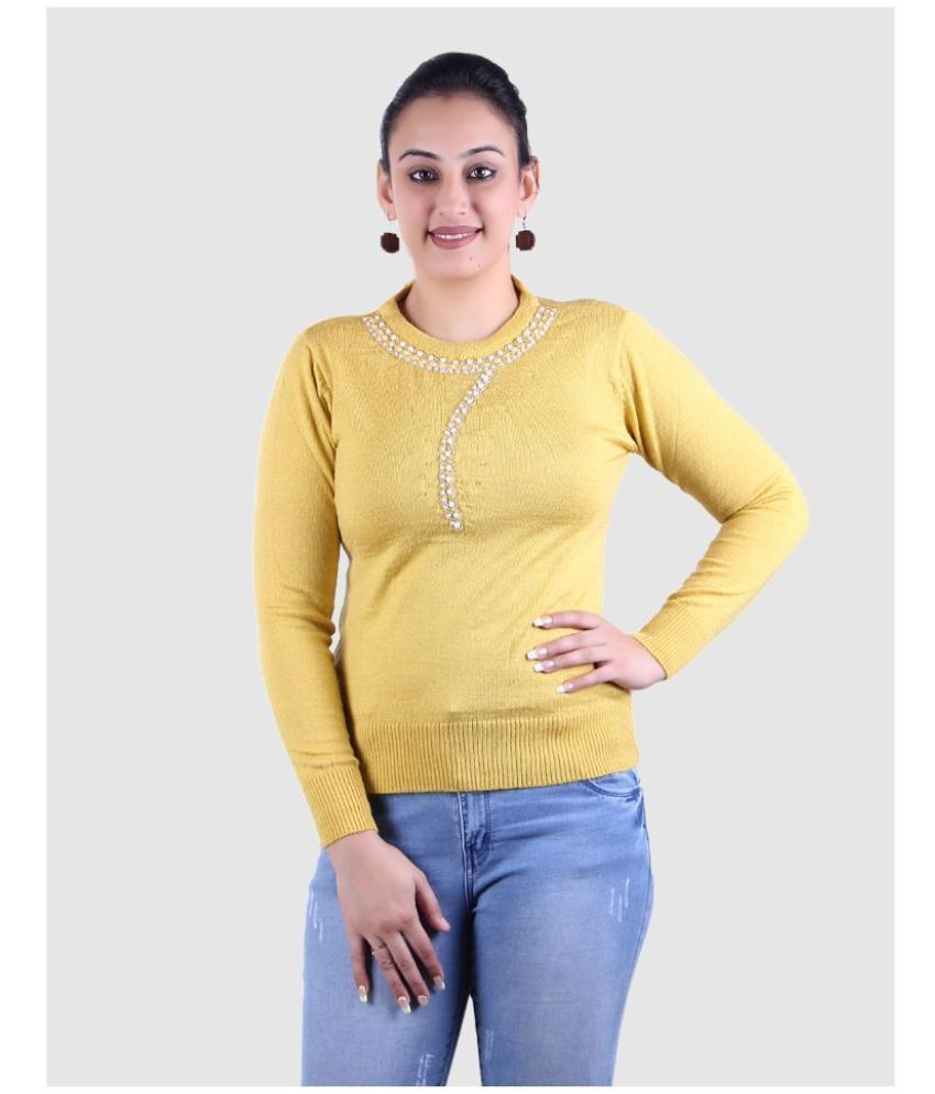     			Ogarti Woollen Yellow Pullovers - Single