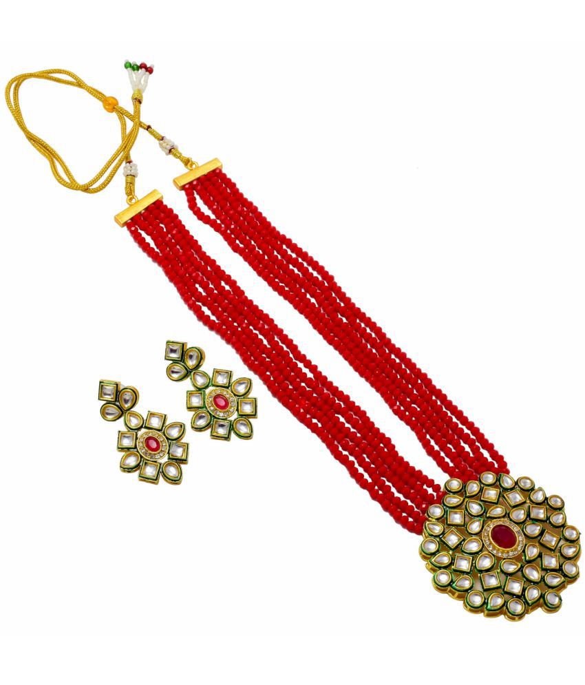     			Jewar Mandi - Multicolor Brass Necklace Set ( Pack of 1 )