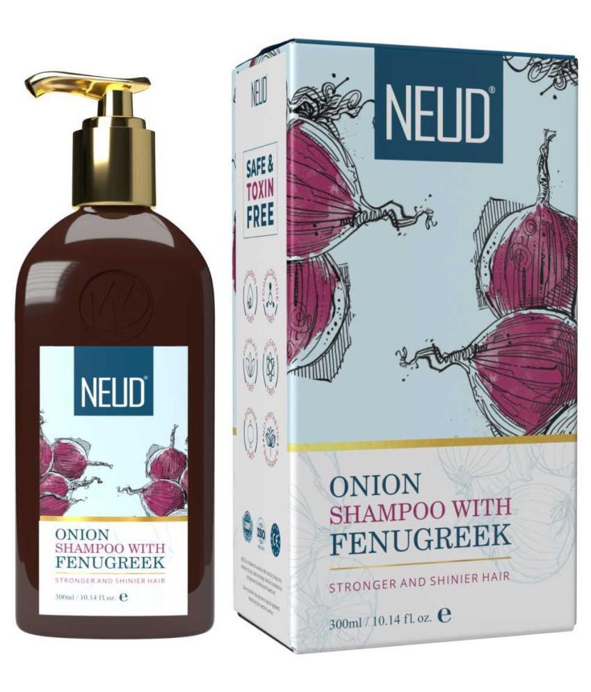 NEUD Premium Onion Hair Shampoo with Fenugreek for Men & Women - 1 Pack (300ml)