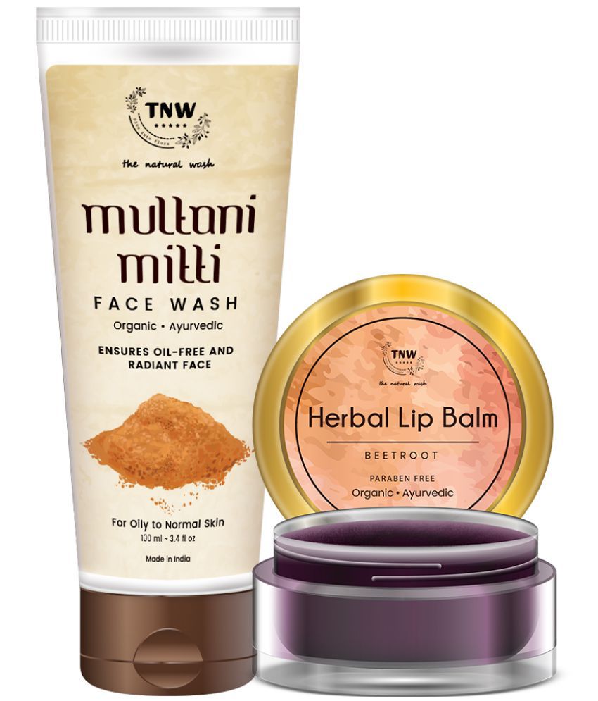    			TNW - The Natural Wash Beetroot Lip Balm & Multani Mitti Face Wash Facial Kit mL Pack of 2