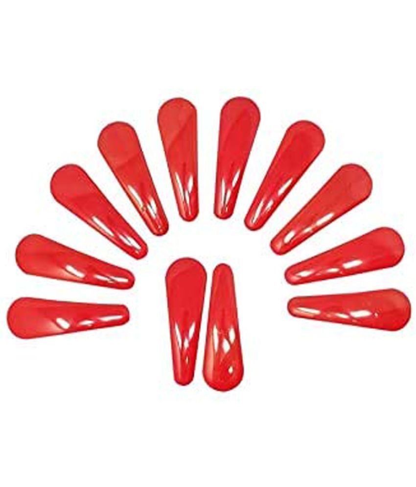     			VSAKSH Women's Red Tic Tac Hair Clips (Pack of 12)