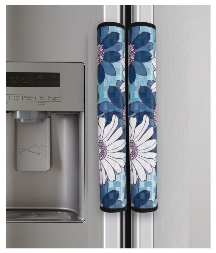     			Wishland Set of 2 PVC Blue Fridge Handle Cover