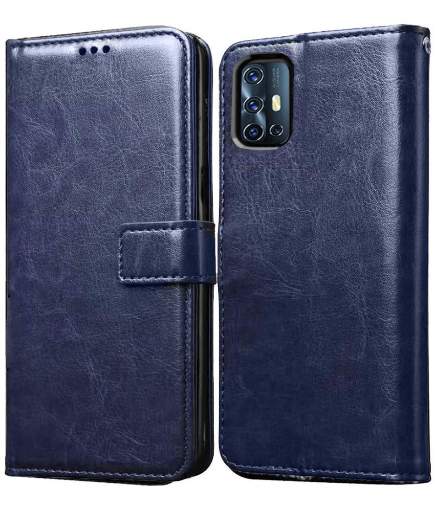     			NBOX Blue Flip Cover For Vivo V19 Viewing Stand and pocket
