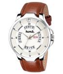 HMTQ - Brown Leather Analog Men's Watch