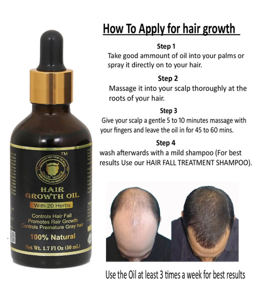 DAARIMOOCH Hair Oil For Hair Growth & Hair Fall Control - with Onion Oil  Castor Oil 50 mL Fliptop Glass Container: Buy DAARIMOOCH Hair Oil For Hair  Growth & Hair Fall Control -