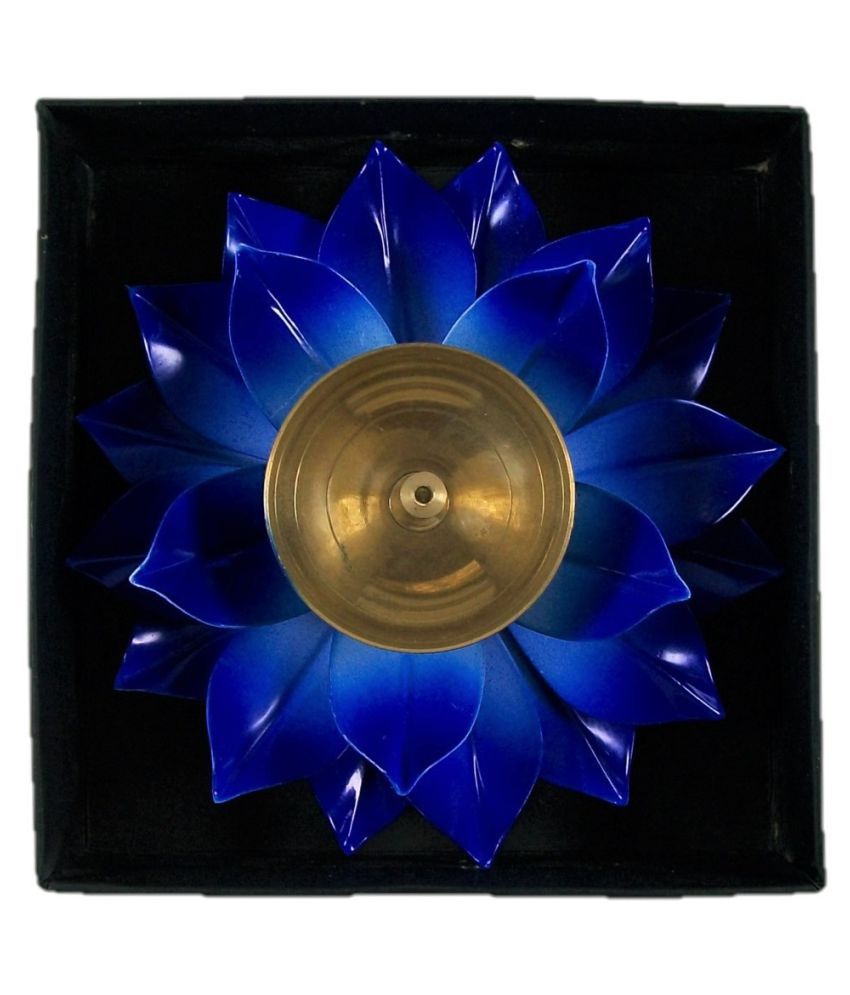     			Lotus Diya Blue Color 5 inch With Box