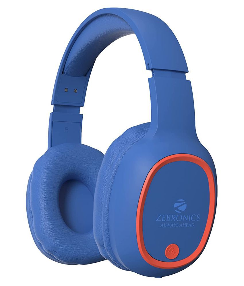 Zebronics Thunder Blue with Red Bluetooth Headset - DarkBlue